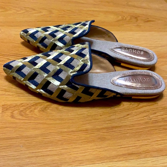 SCHUTZ ROSE CANVAS MULES - Picture 5 of 11